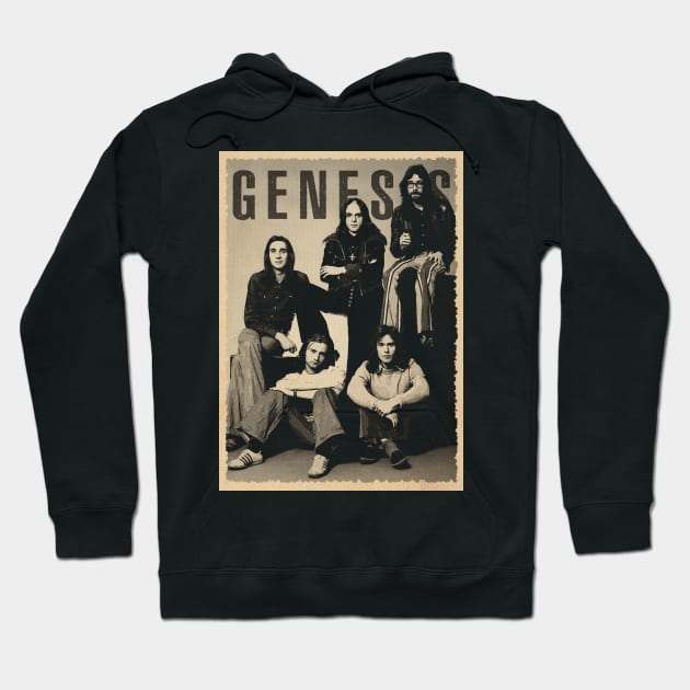 Genesis Rock Legends - Pay Tribute on Your Classic Band T-Shirt Hoodie by Silly Picture